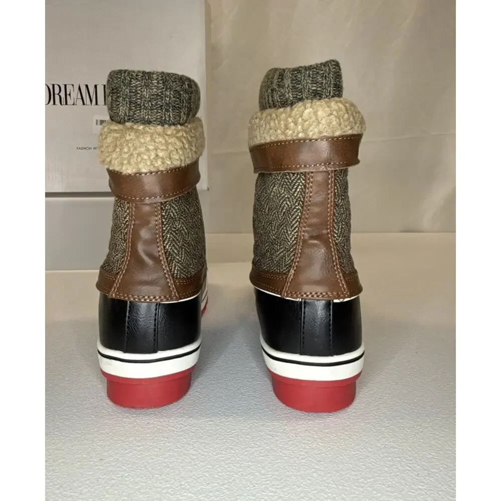 Dream Pairs MONTE-01 Women Mid Calf Snow Boots Waterproof Duck Winter Size 7